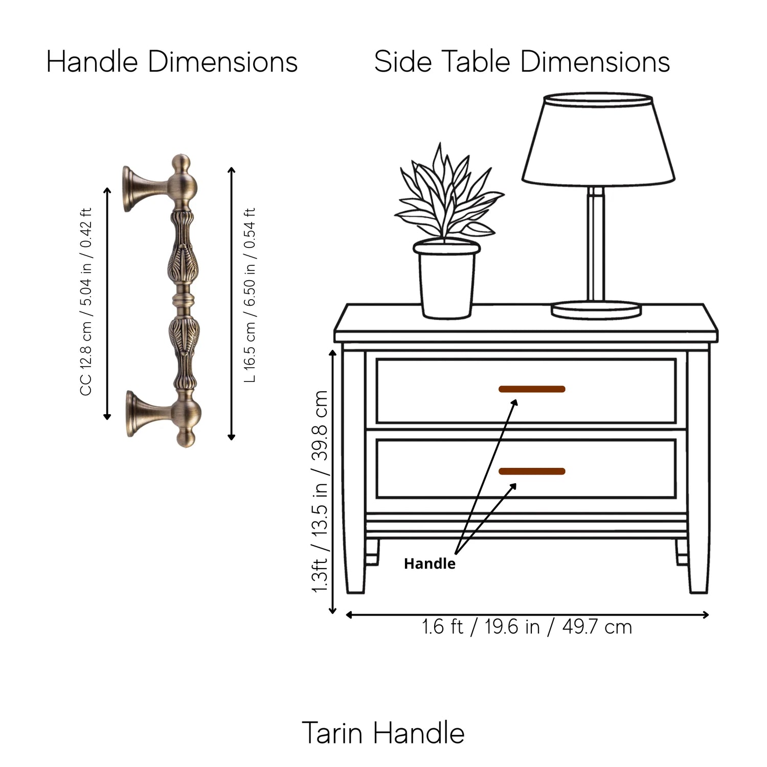 Tarin Handle Pack of 1 (Made-to-order Only)