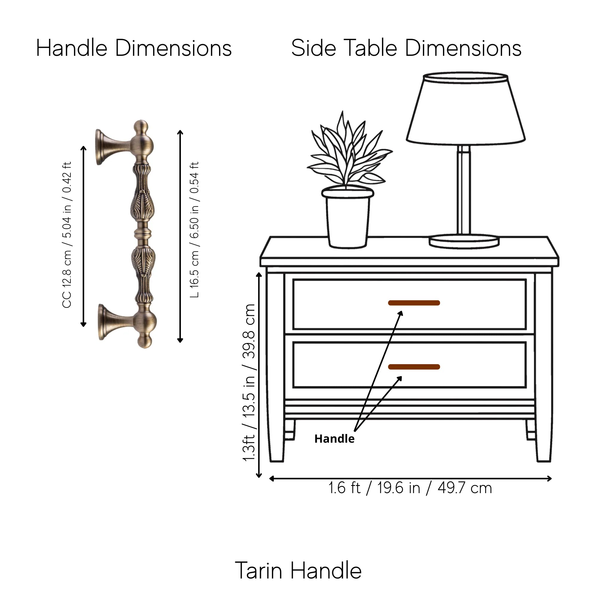 Tarin Handle Pack of 1 (Made-to-order Only)