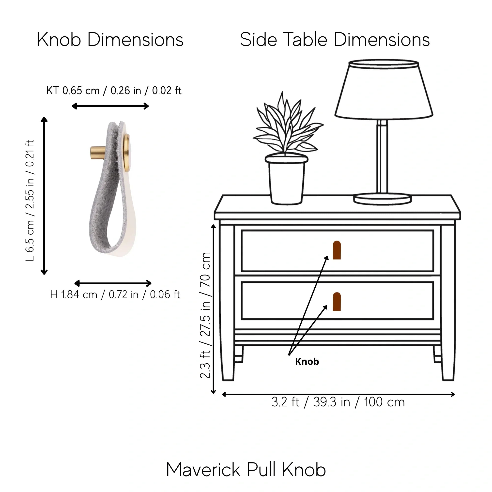 The Mantara L-0001 Maverick Pull Knob is a Nordic leather and brass knob in White, ideal for kitchens and furniture.