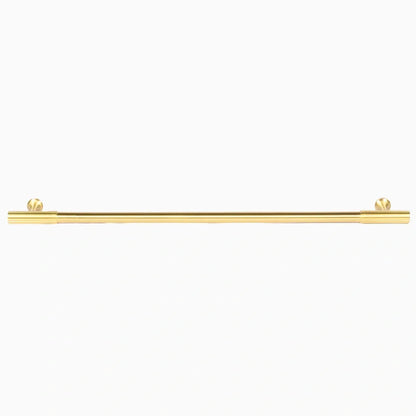 The Mantara B-0051 Oro handle is a modern brass Handle in polished Gold perfect for doors, drawers, and cabinets.