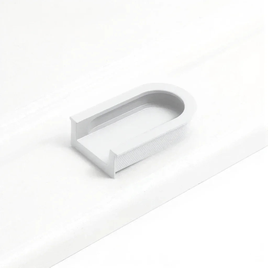 Norvia Handle AL-0026 aluminium alloy cabinet handle, brushed finish, sizes 64mm 110mm, black white green brown beige grey, for drawers &amp; wardrobes by Mantara