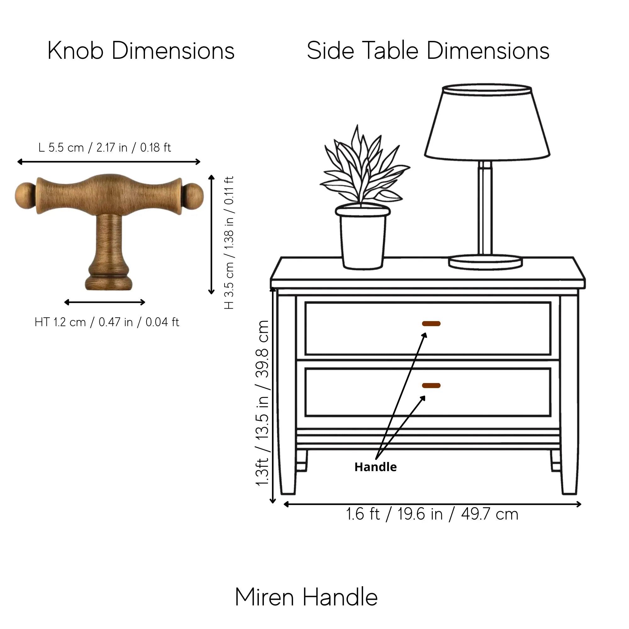 The Mantara B-0125 Miren Handle is a modern brass handle in bronze and gold, ideal for kitchen drawers, cabinets, and furniture.