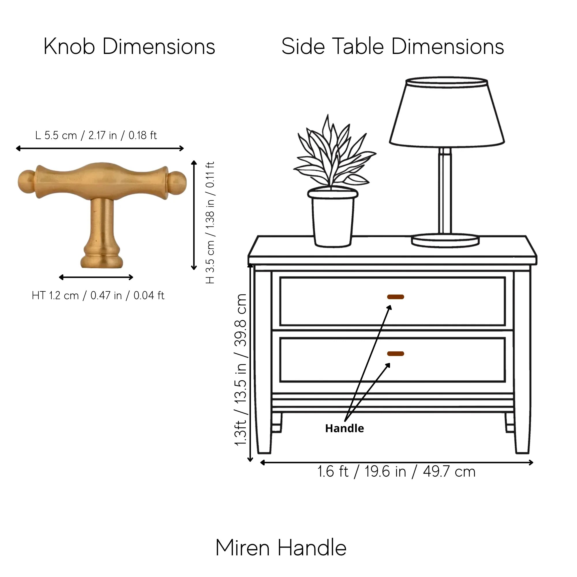 The Mantara B-0125 Miren Handle is a modern brass handle in bronze and gold, ideal for kitchen drawers, cabinets, and furniture.