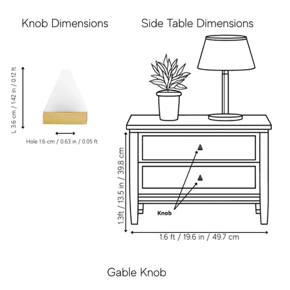 Mantara Gable Knob Z-0001 is a modern zinc alloy and agate knob in white ideal for cabinets and drawers.