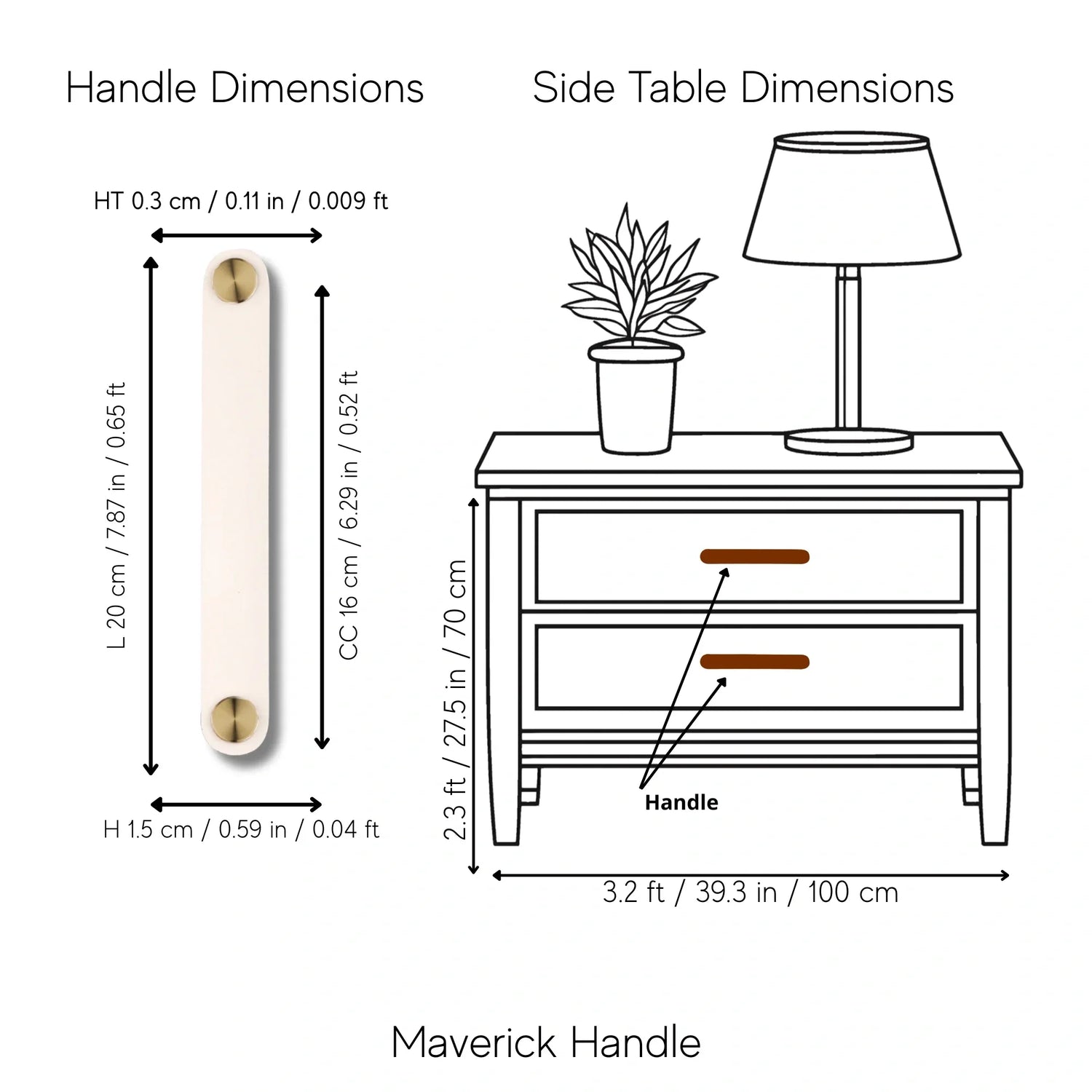 The Mantara L-0001-160 Maverick Handle is a Nordic leather and brass handle in white, ideal for kitchens and wardrobes.