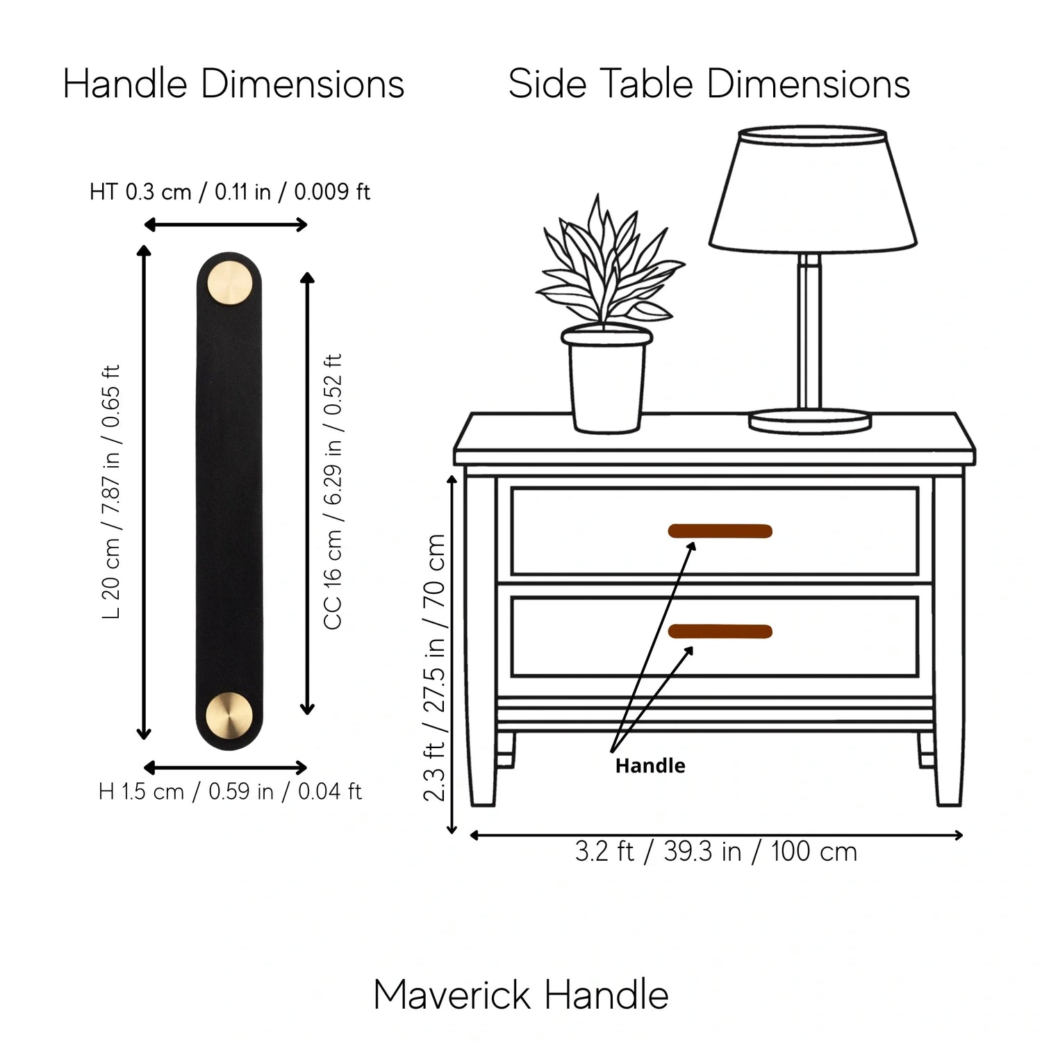 The Mantara L-0001-160 Maverick Handle is a Nordic leather and brass handle in black, ideal for kitchens and wardrobes.