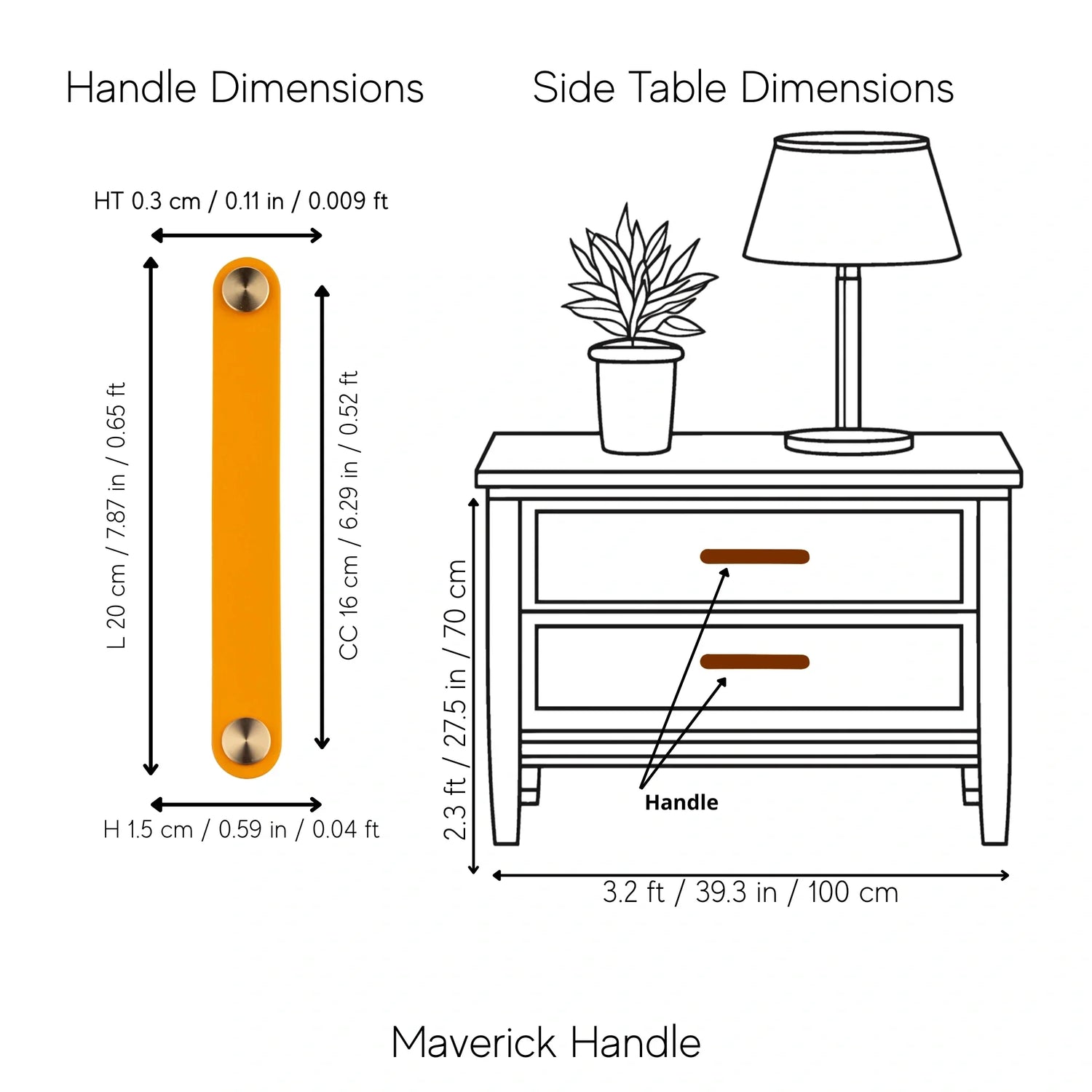 The Mantara L-0001-160 Maverick Handle is a Nordic leather and brass handle in orange ideal for kitchens and wardrobes.