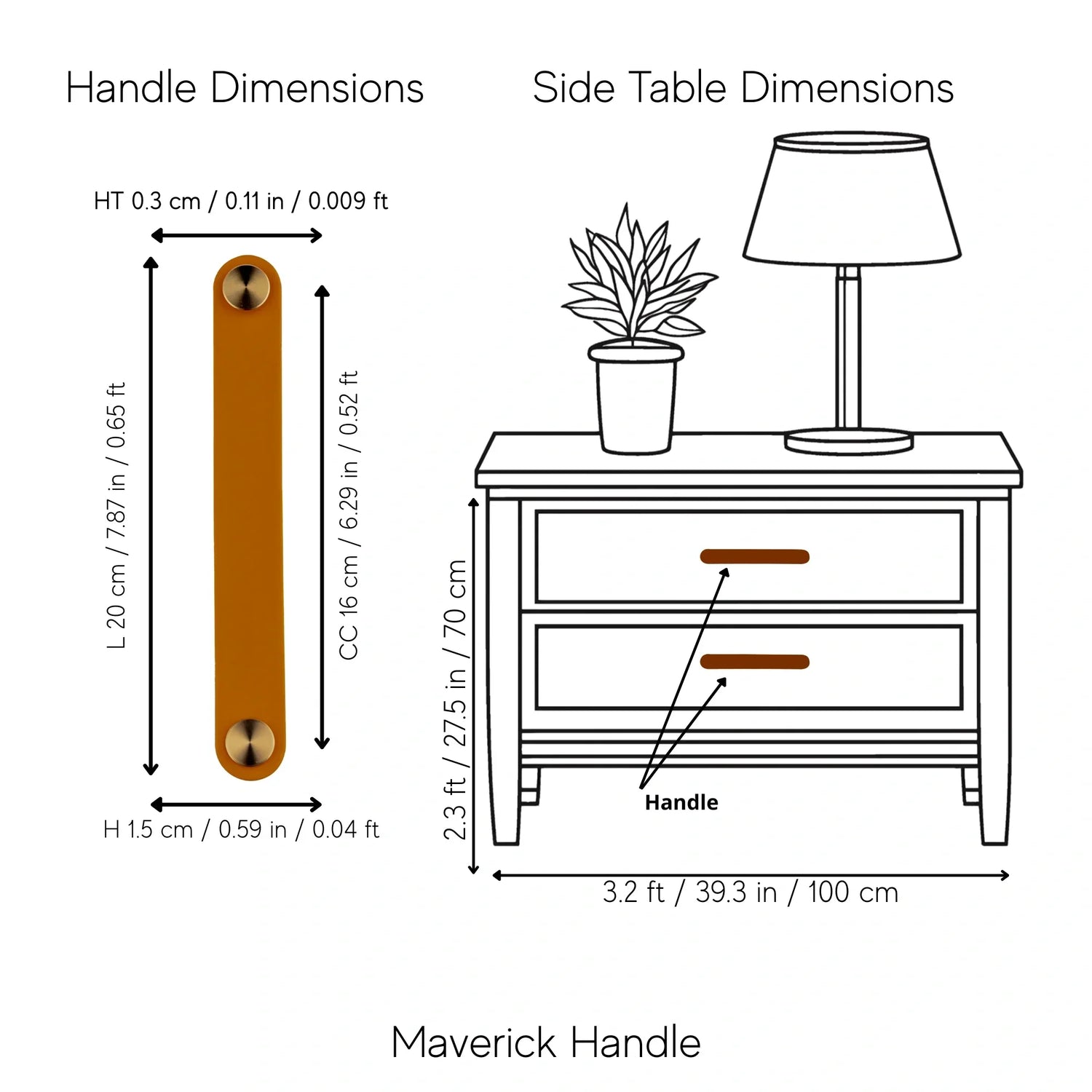 The Mantara L-0001-160 Maverick Handle is a Nordic leather and brass handle in brown ideal for kitchens and wardrobes.