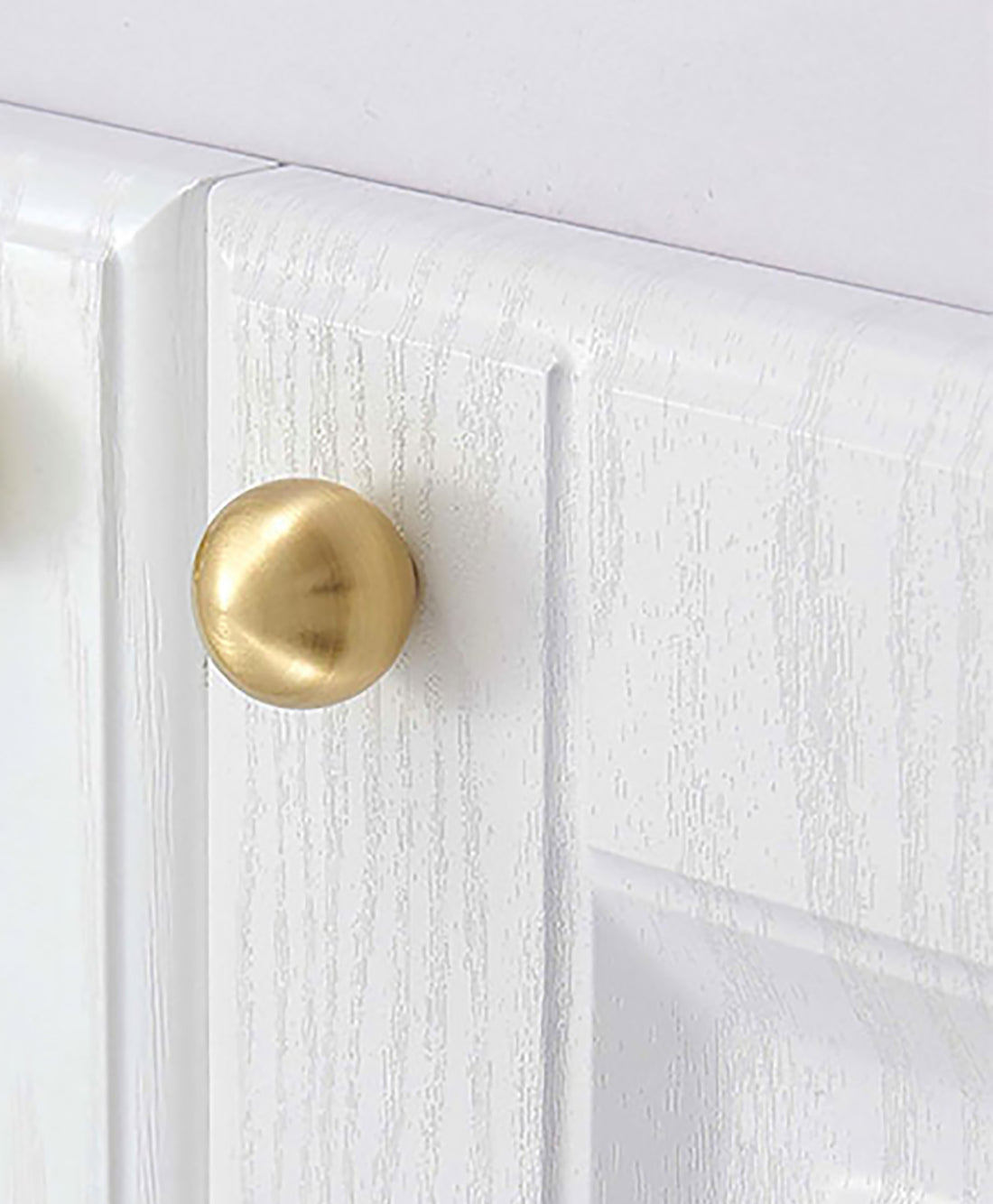 Zenith knob B-0001, gold brass, Dia20mm, brushed finish, for wardrobes &amp; cabinets by Mantara