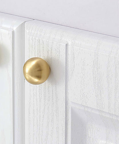 Zenith knob B-0001, gold brass, Dia20mm, brushed finish, for wardrobes &amp; cabinets by Mantara