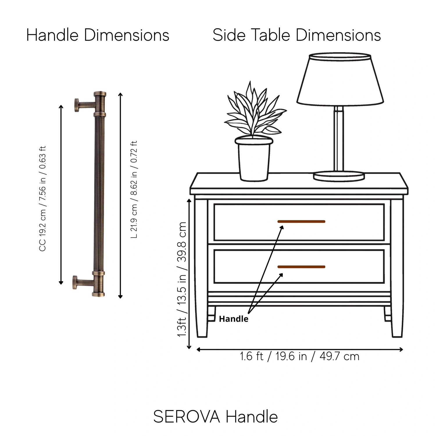 Serova Handle Pack of 1 (Made-to-order Only)