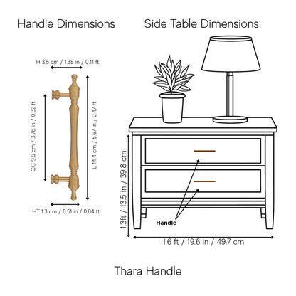 The Mantara B-0129 Thara Handle is a modern brass handle in bronze and gold, ideal for drawers, cabinets, and kitchen furniture.