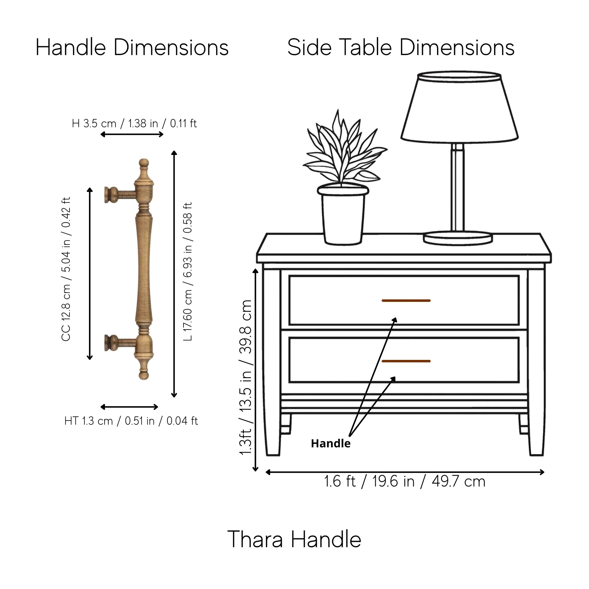 The Mantara B-0129 Thara Handle is a modern brass handle in bronze and gold, ideal for drawers, cabinets, and kitchen furniture.