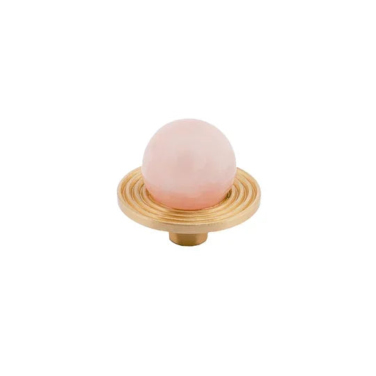 Buy kitchen cabinet knob-Modern crystal cabinet knob in pink for kitchen drawers and furniture by Mantara.