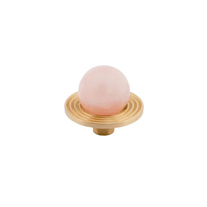 Buy kitchen cabinet knob-Modern crystal cabinet knob in pink for kitchen drawers and furniture by Mantara.