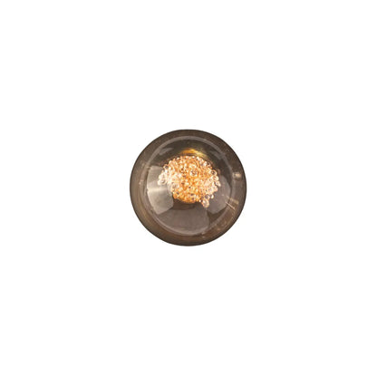 Glass knob with crystal beats inside with brass gold base