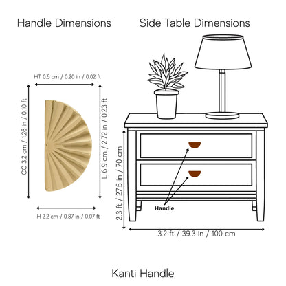 The Mantara B-0029 Kanti Knob is a modern brass handle in gold brushed finish, perfect for doors, drawers, and cabinets.