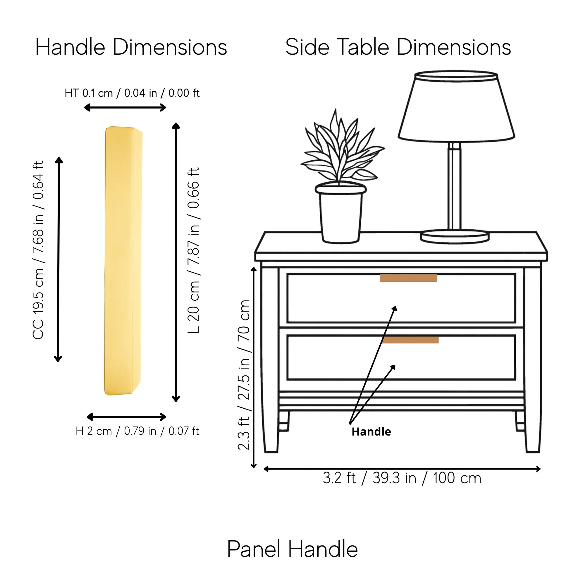 The Mantara B-0050 Panel Handle is a modern polished brass handle in gold, perfect for kitchens, drawers, and bedrooms.