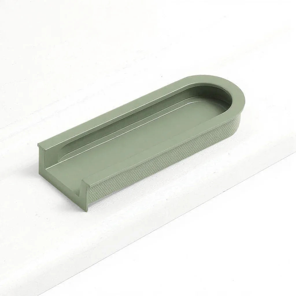 Norvia Handle AL-0026 aluminium alloy cabinet handle, brushed finish, sizes 64mm 110mm, black white green brown beige grey, for drawers &amp; wardrobes by Mantara