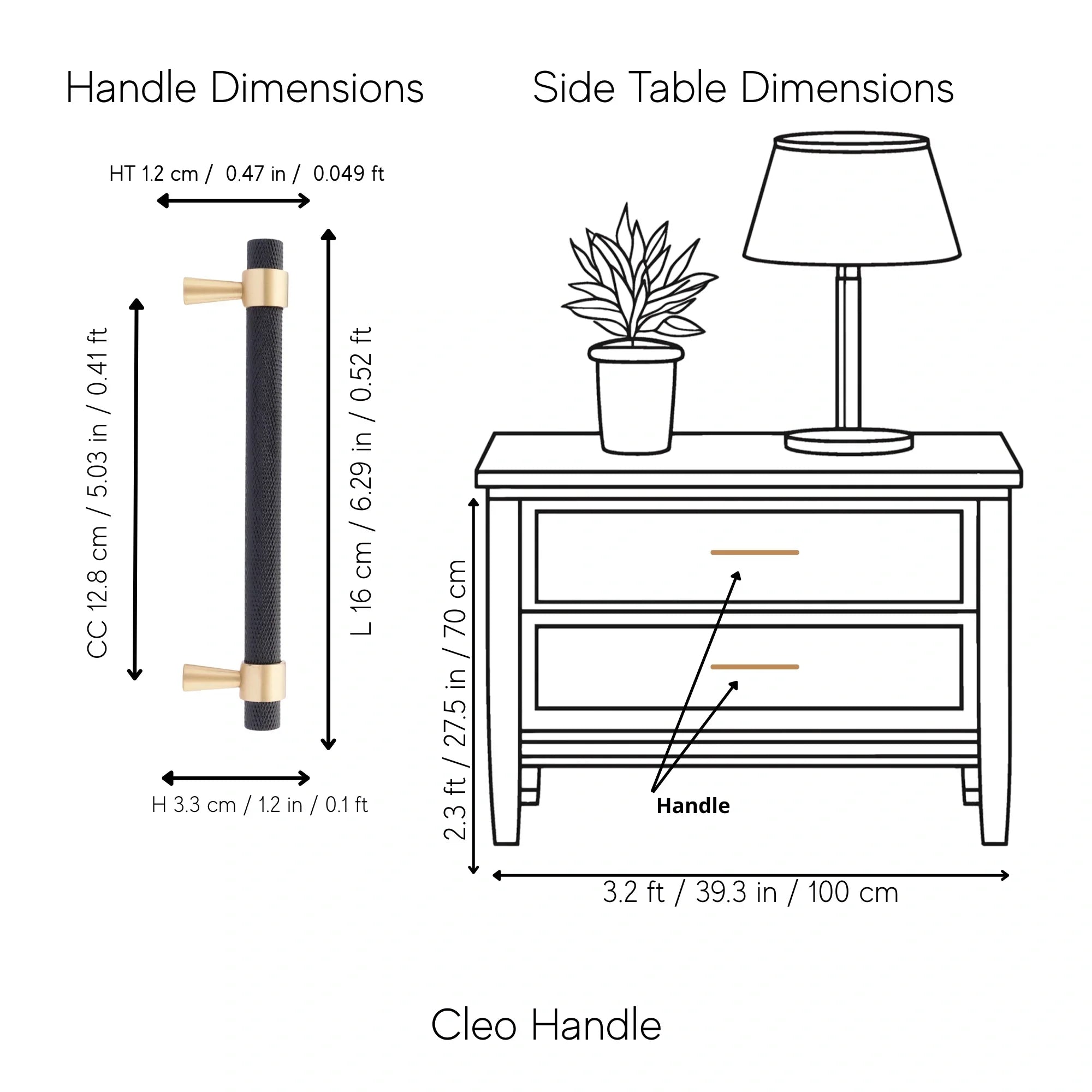 Mantara Cleo T Bar Handle B-0064 is a modern knurled brushed brass handle in black ,ideal for wardrobes and cabinets.