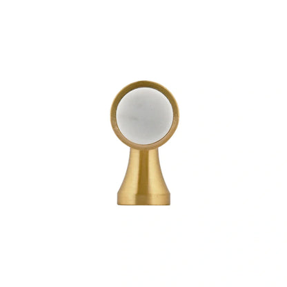 Marble &amp; brass T-bar handle in white, green and black finish by Mantara, model M-0009-T, bar handle, cabinet handle, marble handle.