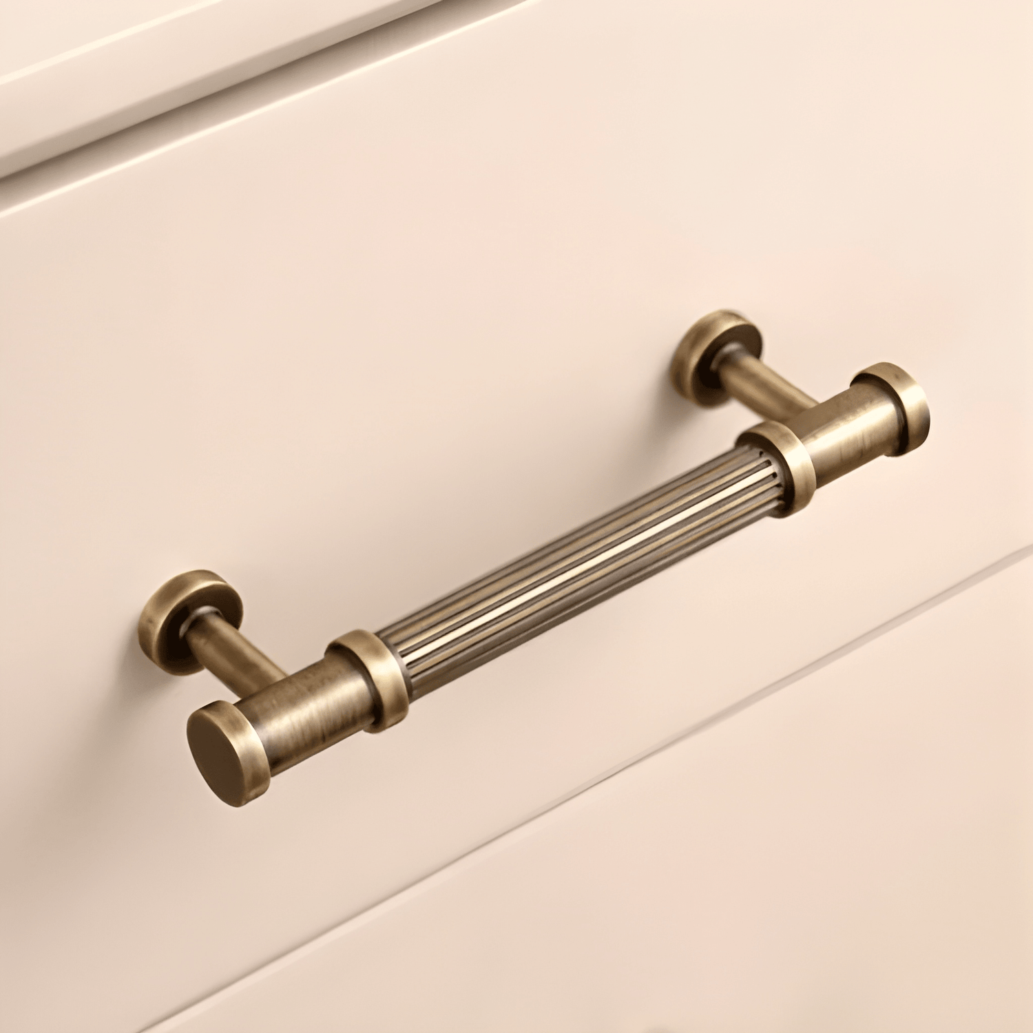 B-0136 solid brass cabinet knob &amp; pull handle, bronze brushed finish, sizes 30mm 123mm 156mm 219mm, for kitchen drawers &amp; wardrobes by Mantara