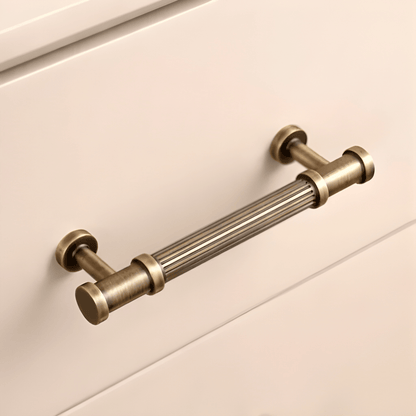 B-0136 solid brass cabinet knob &amp; pull handle, bronze brushed finish, sizes 30mm 123mm 156mm 219mm, for kitchen drawers &amp; wardrobes by Mantara