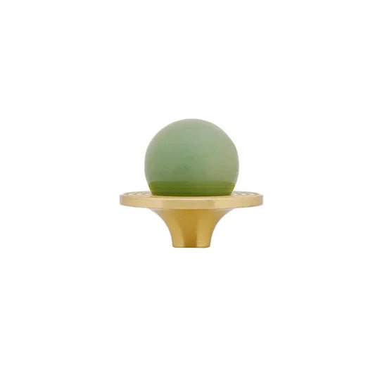 Buy kitchen cabinet knob-Modern crystal cabinet knob in green for kitchen drawers and furniture by Mantara.