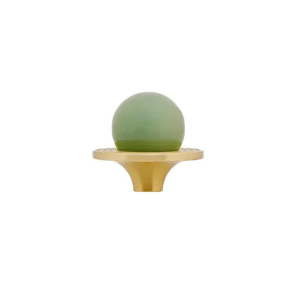 Buy kitchen cabinet knob-Modern crystal cabinet knob in green for kitchen drawers and furniture by Mantara.