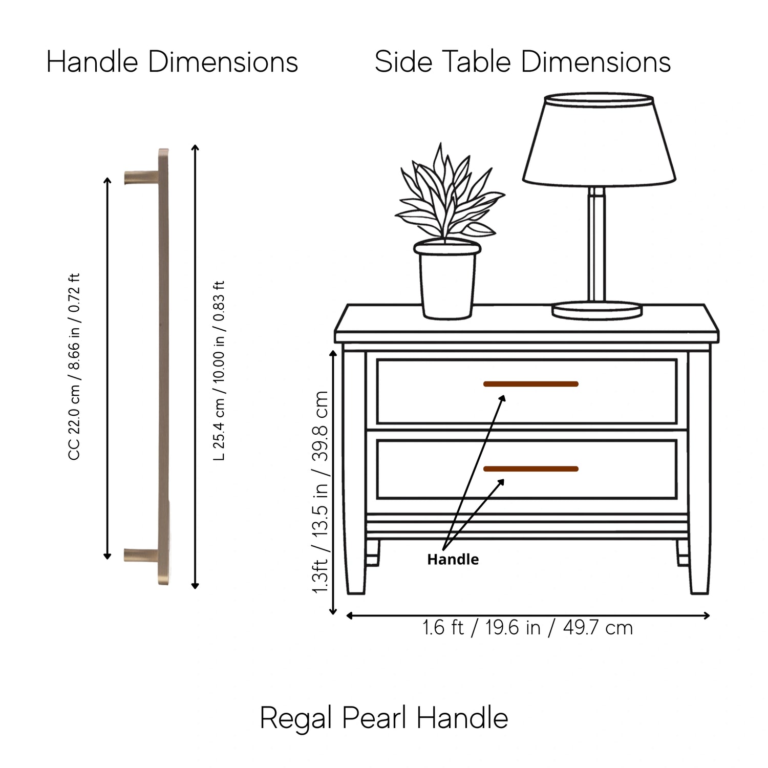 Regal Pearl Knob and handle
