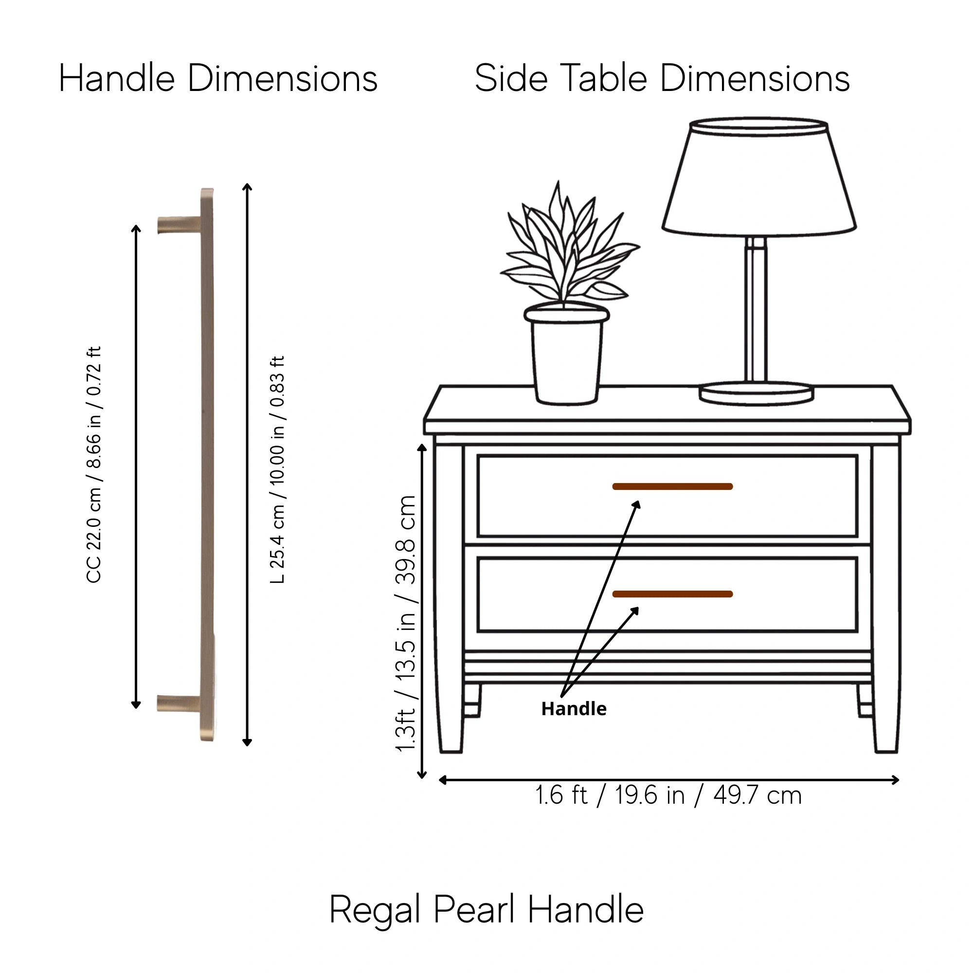 Regal Pearl Knob and handle