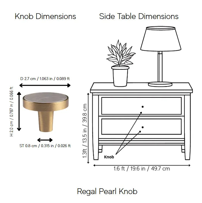 Regal Pearl Knob and handle