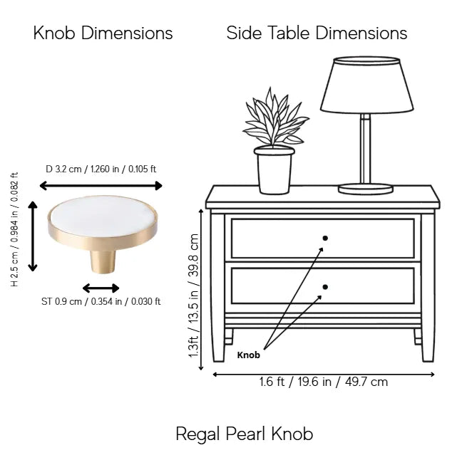 Regal Pearl Knob and handle