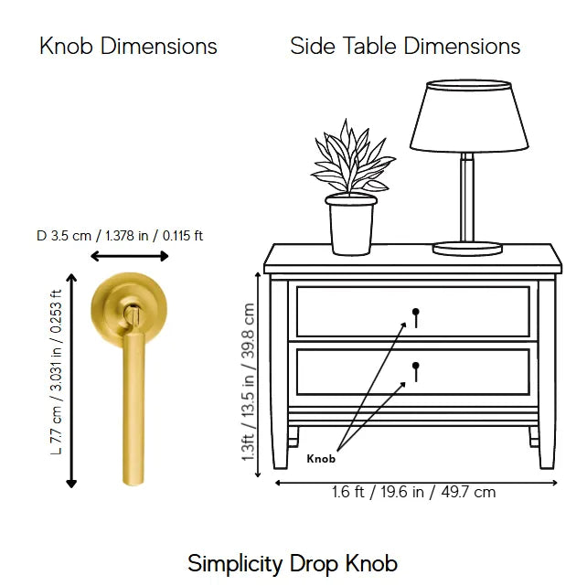 Simplicity Drop Knob