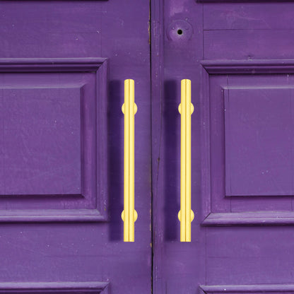 Mantara Elowen Handle B-0057 is a modern brushed brass handle in gold, ideal for cabinets, wardrobes, and kitchens.