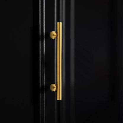 Mantara Elowen Handle B-0057 is a modern brushed brass handle in gold, ideal for cabinets, wardrobes, and kitchens.