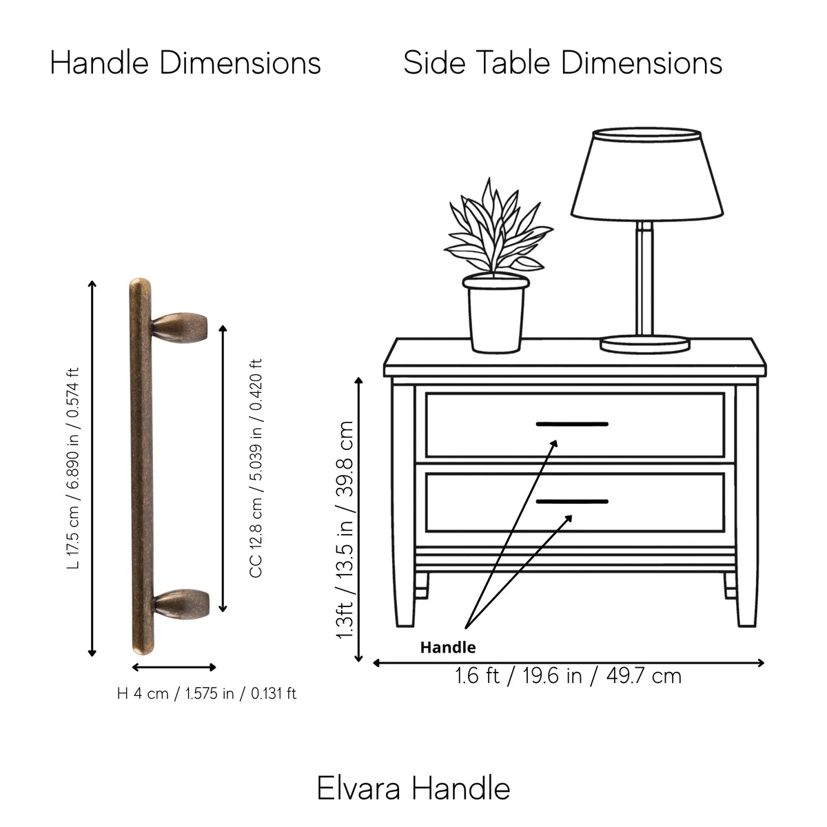 Elvara Handle Pack of 1 (Made-to-order Only)