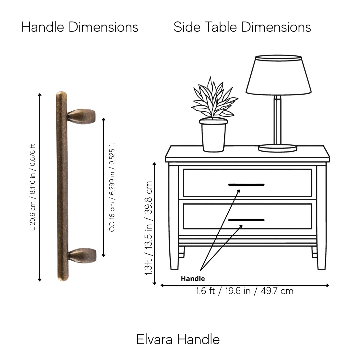 Elvara Handle Pack of 1 (Made-to-order Only)