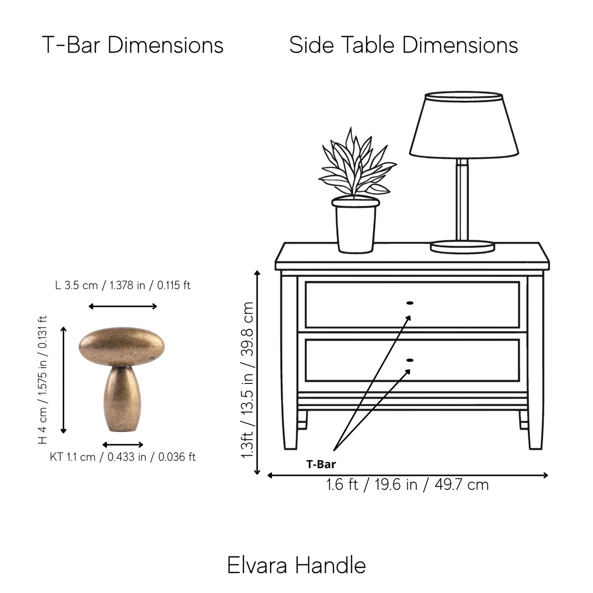 Elvara Handle Pack of 1 (Made-to-order Only)