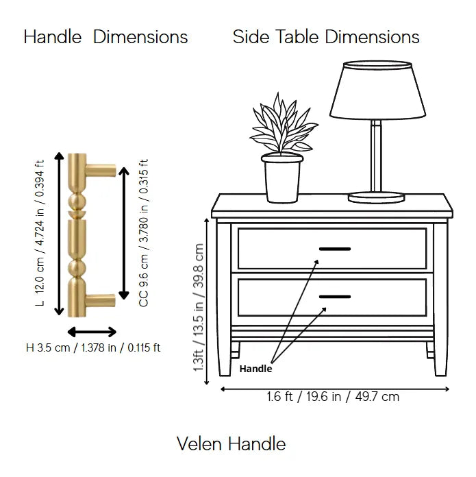 Velen Handle And Knob Pack of 1 (Made-to-order Only)