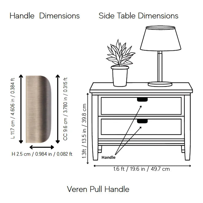 Veren Pull Handle Pack of 1 (Made-to-order Only)