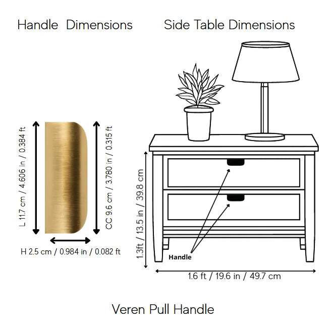 Veren Pull Handle Pack of 1 (Made-to-order Only)