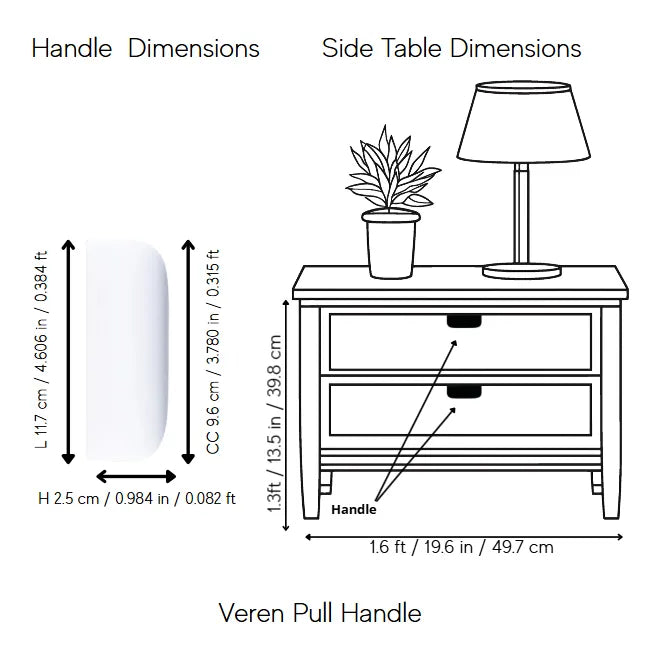Veren Pull Handle Pack of 1 (Made-to-order Only)