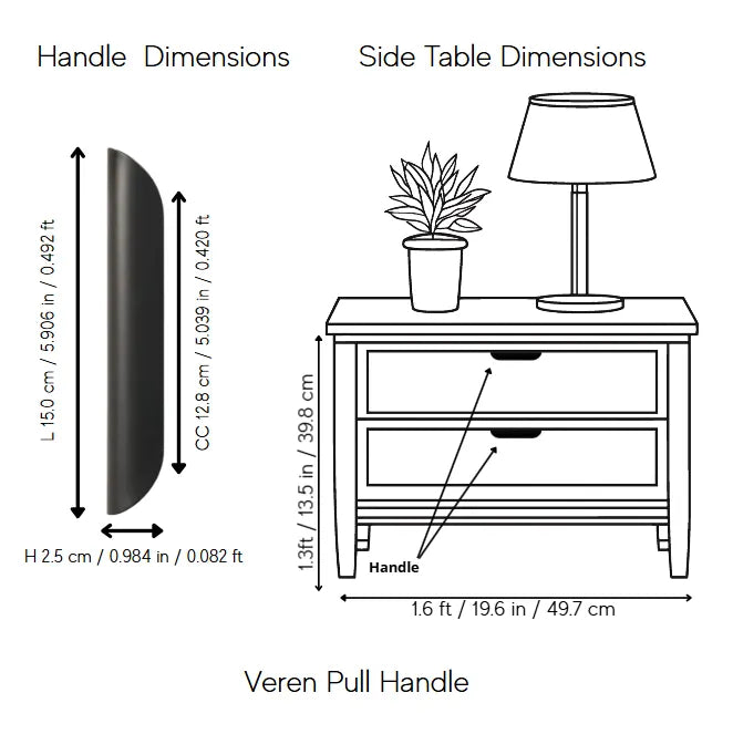 Veren Pull Handle Pack of 1 (Made-to-order Only)