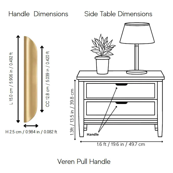 Veren Pull Handle Pack of 1 (Made-to-order Only)