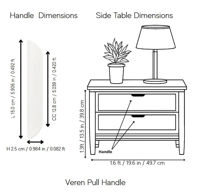 Veren Pull Handle Pack of 1 (Made-to-order Only)