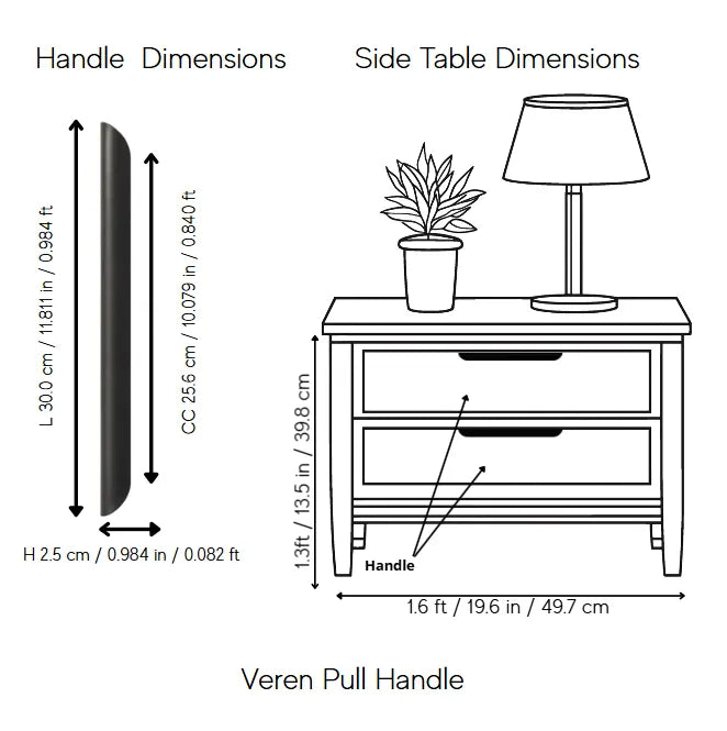 Veren Pull Handle Pack of 1 (Made-to-order Only)