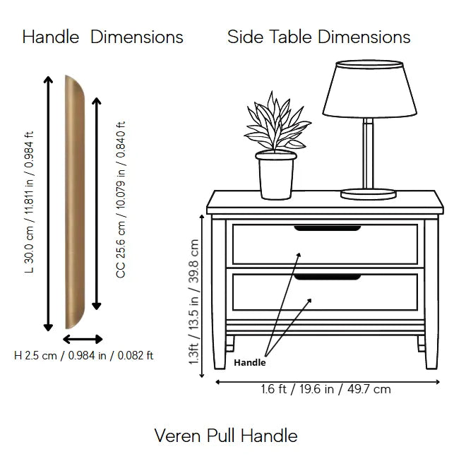 Veren Pull Handle Pack of 1 (Made-to-order Only)