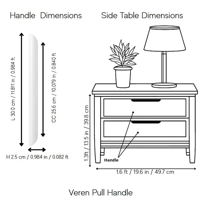 Veren Pull Handle Pack of 1 (Made-to-order Only)