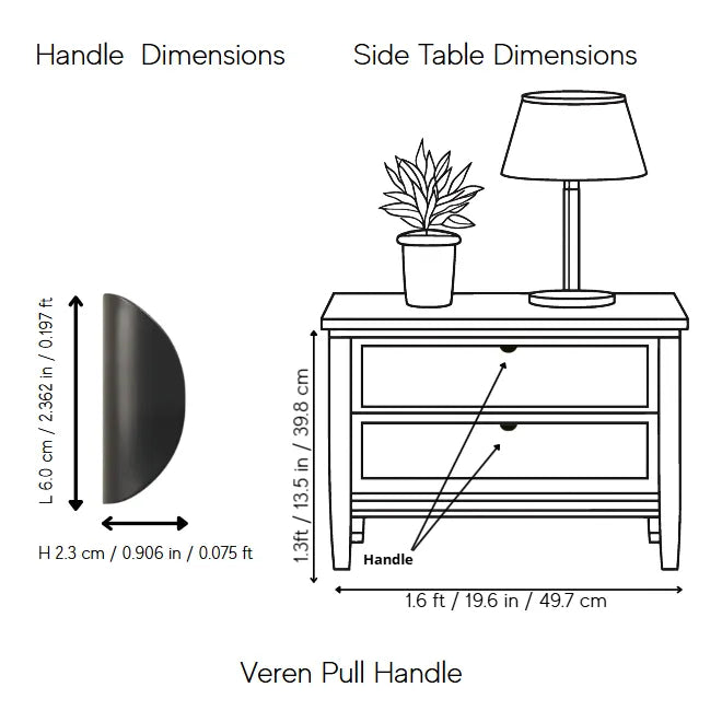 Veren Pull Handle Pack of 1 (Made-to-order Only)